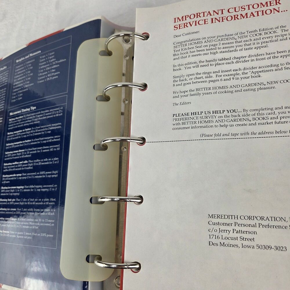 1989 Better Homes & Gardens New Cookbook Tenth Printing 1996 5 Ring Binder - Picture 6 of 10